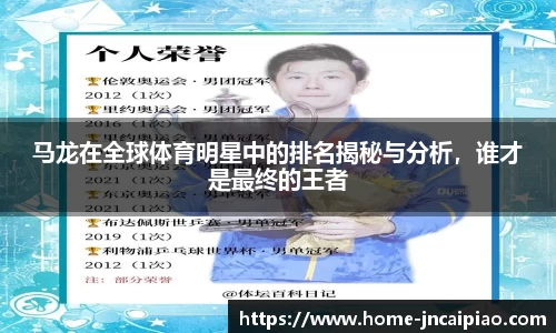 马龙在全球体育明星中的排名揭秘与分析，谁才是最终的王者
